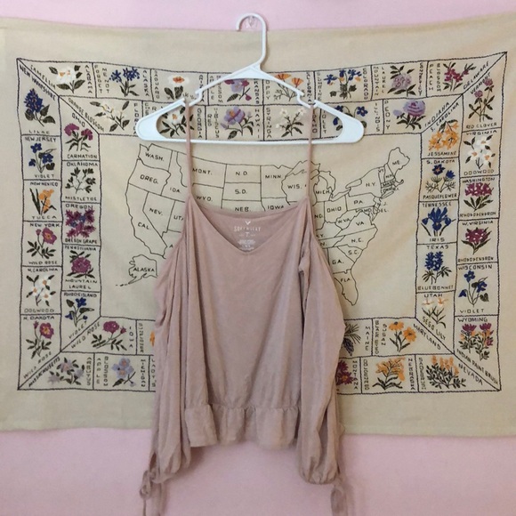 AEO Blush Pink Strappy Top - Picture 2 of 4